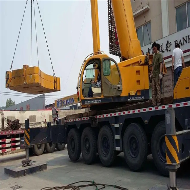 宾阳当地吊车出租|机器吊装|75吨|工厂搬迁服务